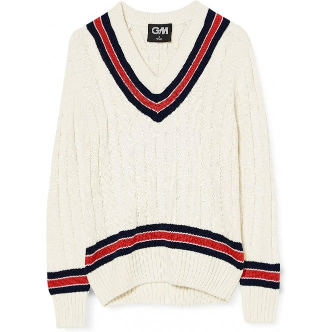 GM Cable Cricket Sweater - Red