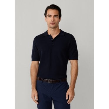 Classic Fit Short Sleeve Honeycomb Knit Polo