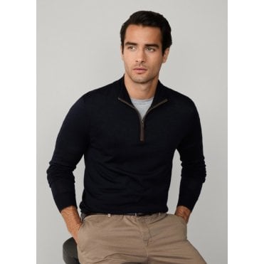 Merino Wool-Silk Quarter Zip Jumper