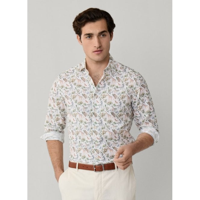 Hackett Tailored Fit Fauna Print Shirt