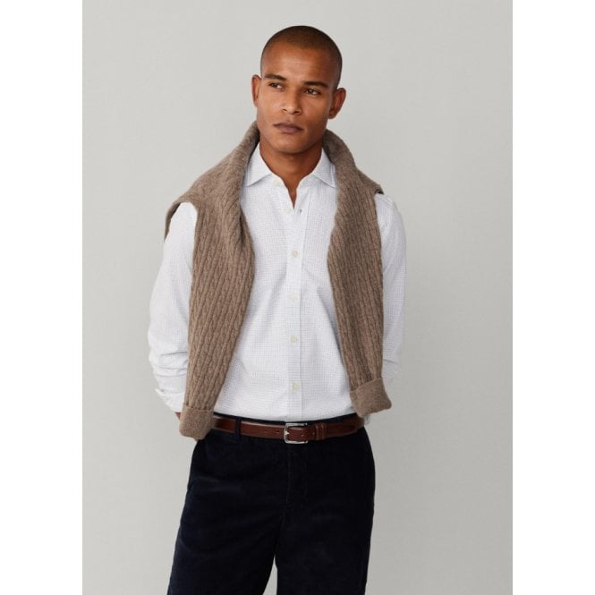 Hackett Tailored Fit Mini Pinpoint Print Shirt