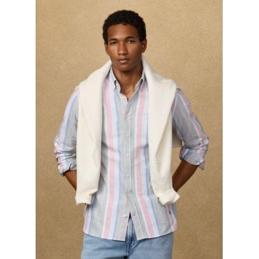 Tailored Fit Multi Stripe Oxford Shirt