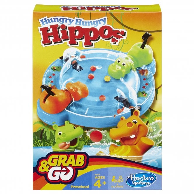 Hasbro Games HUNGRY HUNGRY HIPPO GRAB AND GO