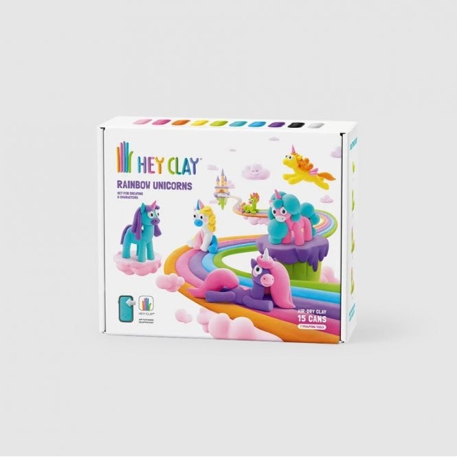 Hey Clay Rainbow Unicorns Set