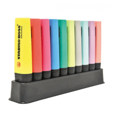 Highlighter - STABILO BOSS ORIGINAL - deskset of 10