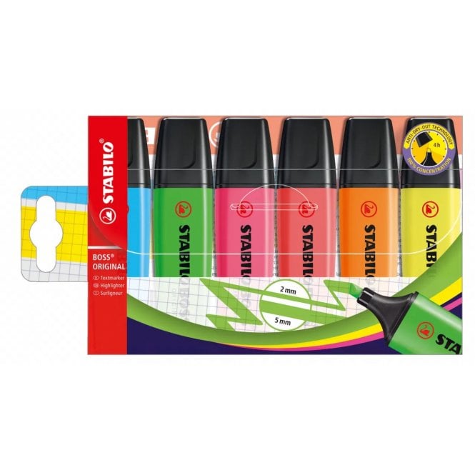 Stabilo Highlighter - BOSS ORIGINAL - Pack of 6