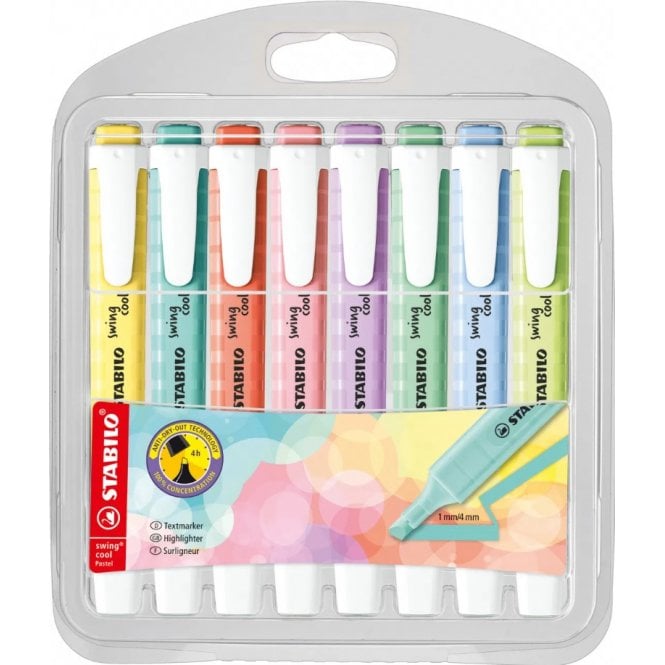 Stabilo Highlighter - Swing Cool - Wallet of 8