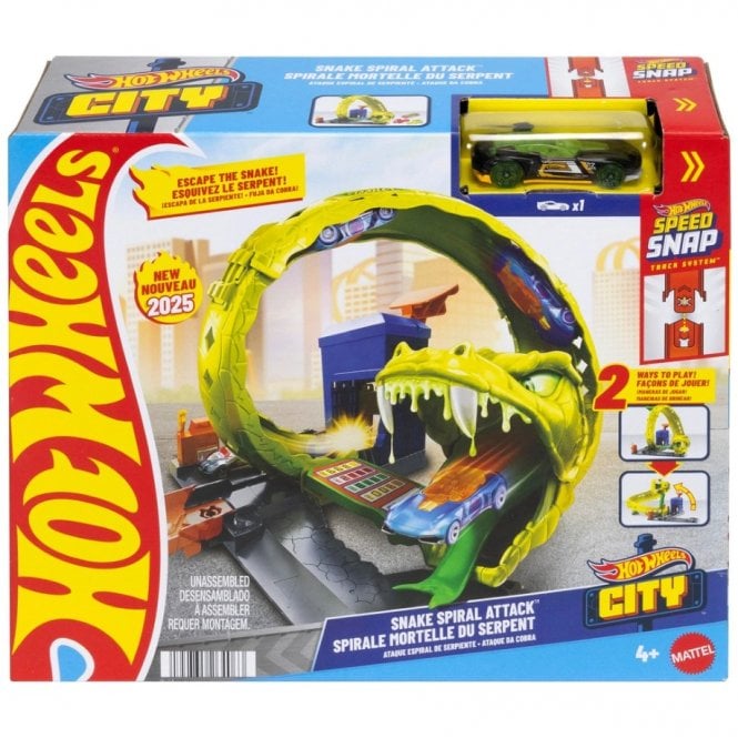 Hot Wheels City Snake Spiral Attack Playset