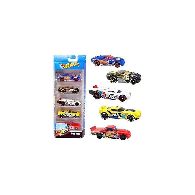 Hot Wheels Set of 5 Toy Cars, Assorted Styles