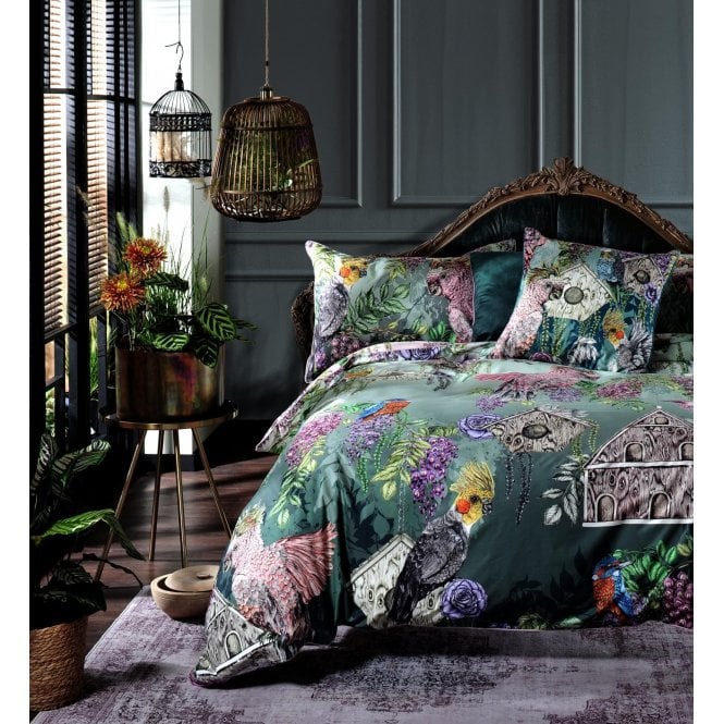 House of Norris Bird Sanctuary 200 Thread Count Cotton Duvet Cover Set