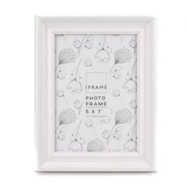 iFrame White Thick Wood Photoframe