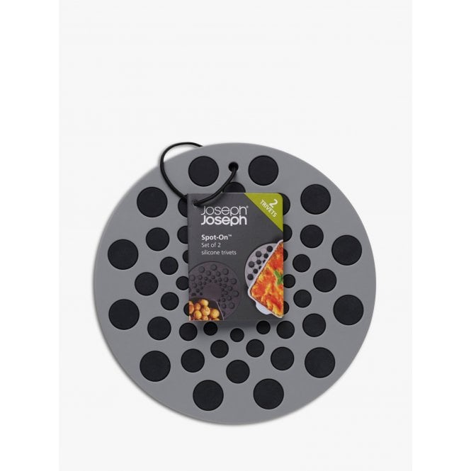 Joseph Joseph Spot-On Set of 2 Silicone Trivets (Round) - Grey