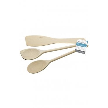 Set of Three Beech Wood Utensils