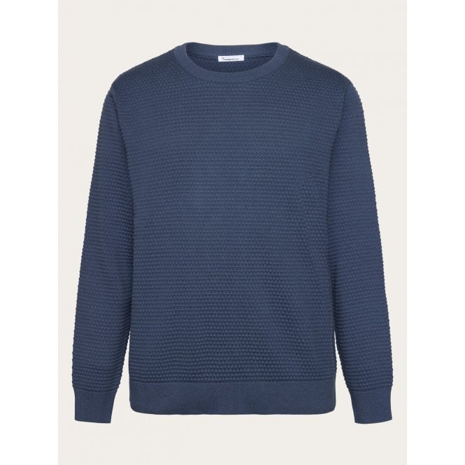 Knowledge Cotton Apparel Bubble Knit Core Crew Neck