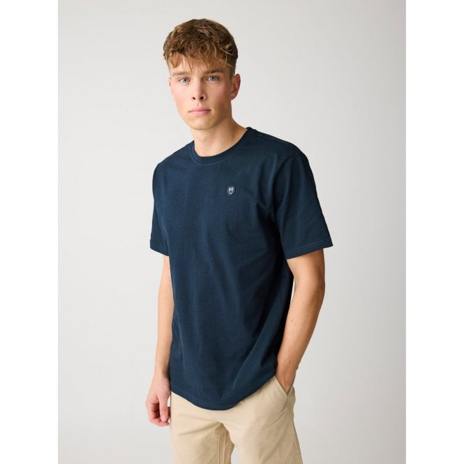 Knowledge Cotton Apparel Regular Fit Badge T-Shirt