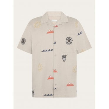 Relaxed Embroidery Short Sleeve Shirt
