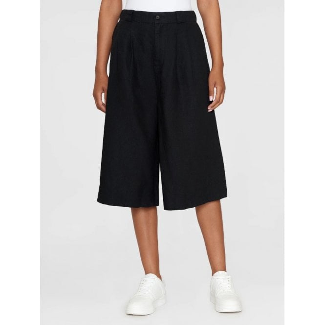 Knowledge Cotton EVE culotte high-rise extra wide linen shorts
