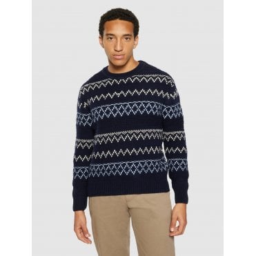 Knitted Pattern Crew Neck - RWS