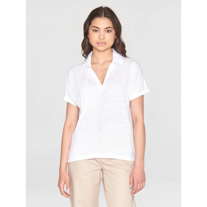 Knowledge Cotton Linen bat sleeve polo - GOTS/Vegan