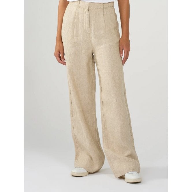 Knowledge Cotton POSEY wide mid-rise linen pants