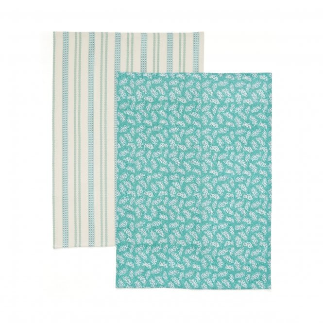 Land & Shore Ticking Stripe Tea Towel - Set of 2