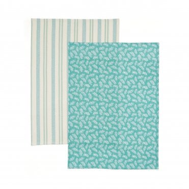 Ticking Stripe Tea Towel - Set of 2