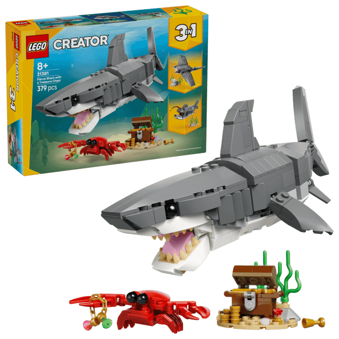 LEGO Creator Fierce Shark with a Treasure Chest 31381