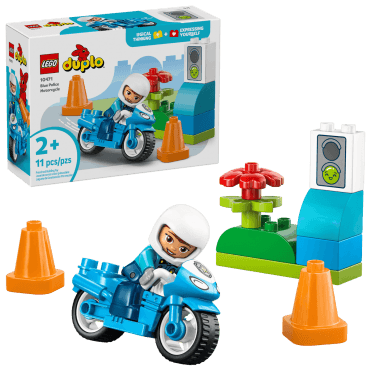 Blue Police Motorcycle 10471