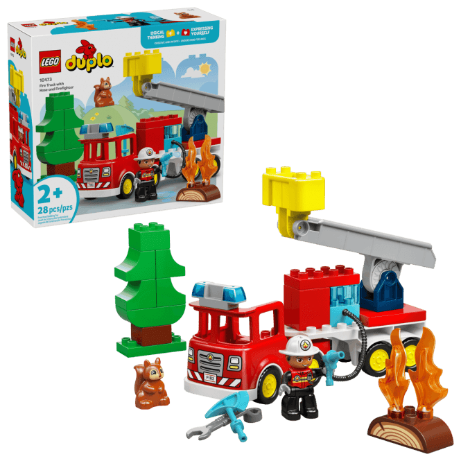 LEGO Duplo Fire Truck with Hose and Firefighter 10473