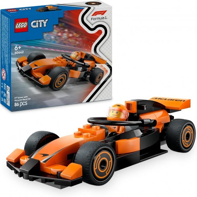 LEGO F1 Driver with McLaren Race Car