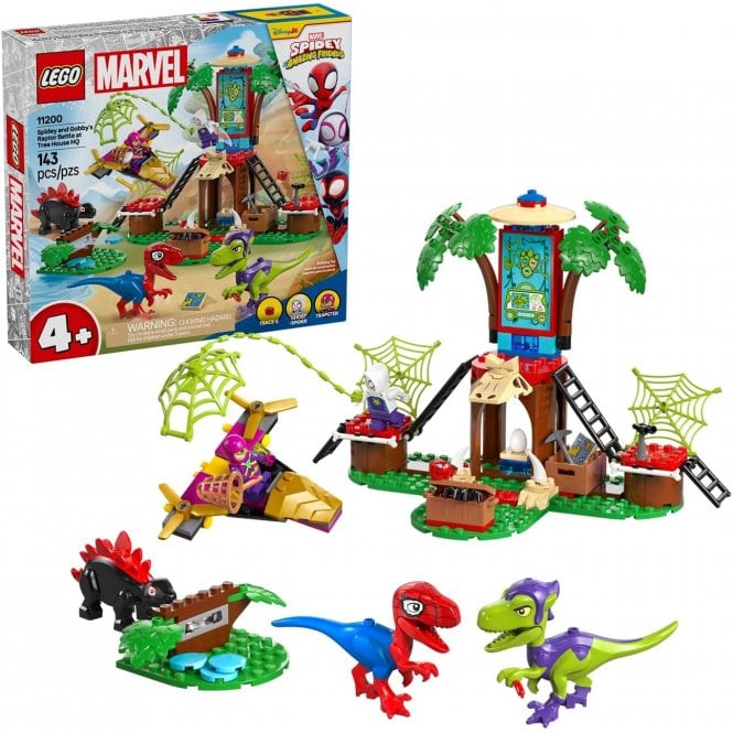 LEGO Spidey and Gobbys Raptor Battle at Tree