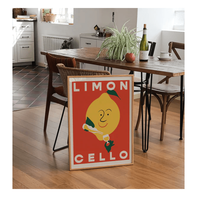 Little Egret Design Limoncello - Framed