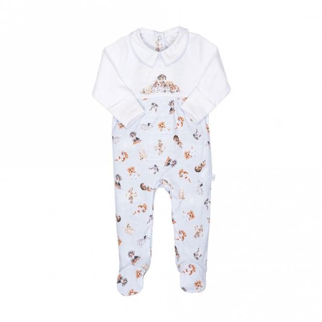 Little Wren Little Paws Placement Print Babygrow