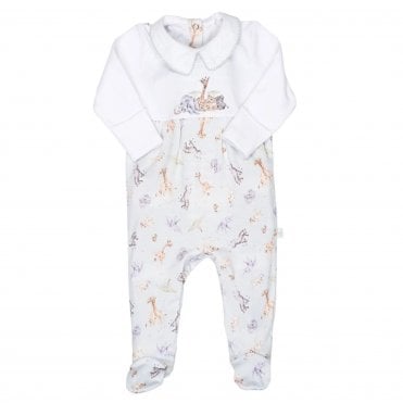 Little Savannah Placement Print Babygrow