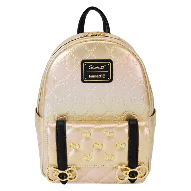 Loungefly Sanrio Hello Kitty 50th Anniversary Metallic Gold Mini Backpack