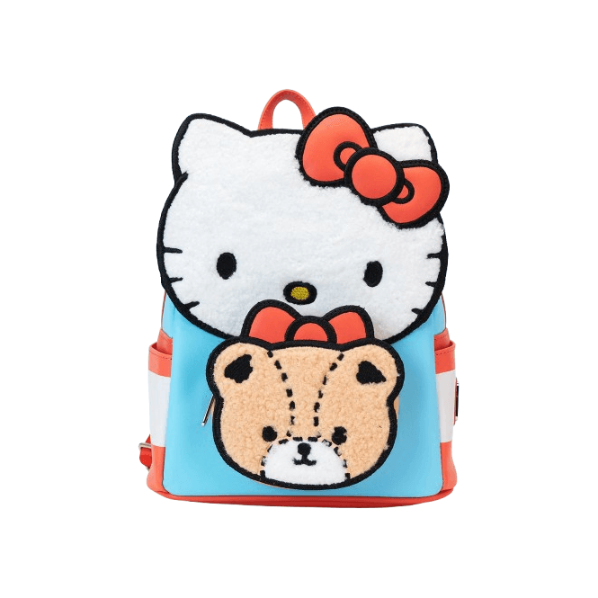 Loungefly Sanrio Hello Kitty & Tiny Chum Bear Sherpa Mini Backpack