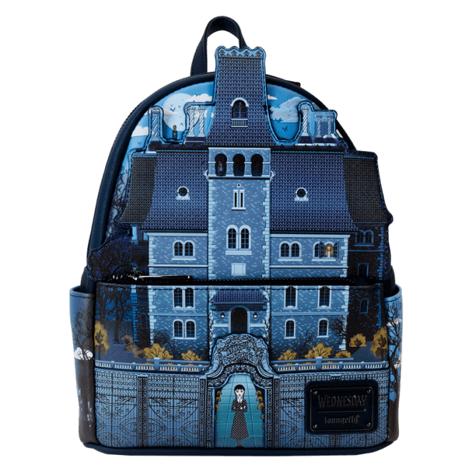Loungefly Wednesday Nevermore Academy Castle Glow Mini Backpack