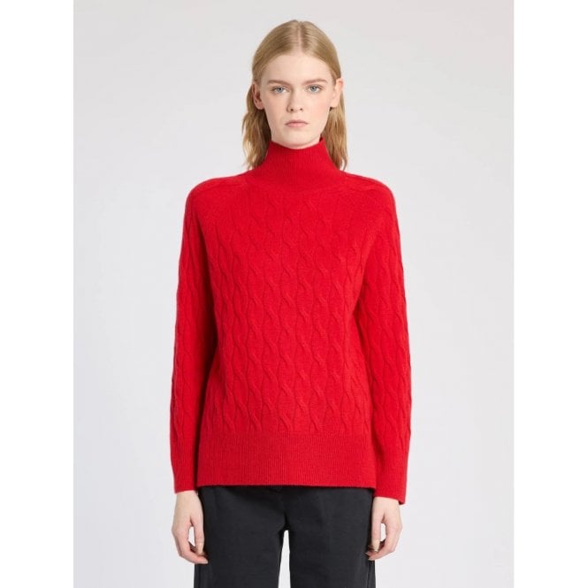 MARELLA MLSGATTONI Cable Knit Mock Neck Jumper