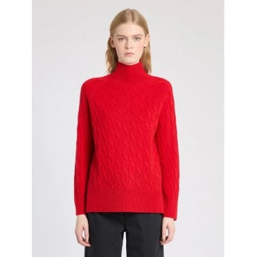 MLSGATTONI Cable Knit Mock Neck Jumper