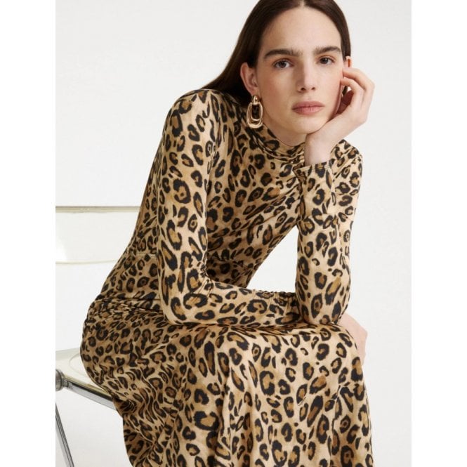 MARELLA MLSGIRINO Animal Print Fitted Jersey Dress