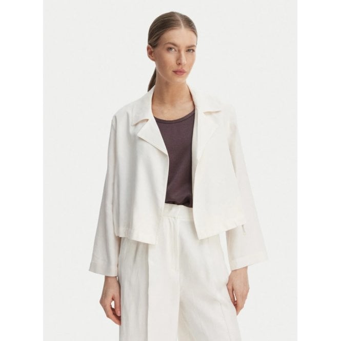 MARELLA Palchi Cropped Linen Shirt Jacket