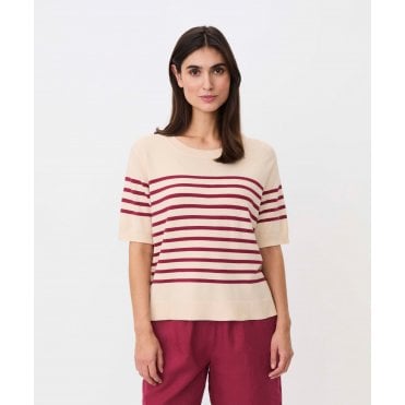 MaFlorayne Striped Knit Top