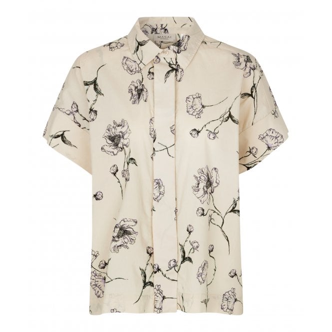 MASAI MaIrelina Floral Print Short Sleeve Shirt