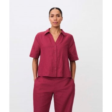 MaIryssa Linen Short Sleeve Shirt