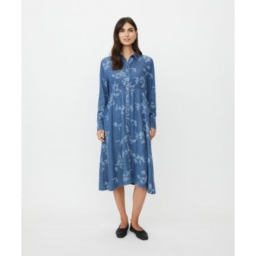 MaNorvinu Floral Print Denim Dress