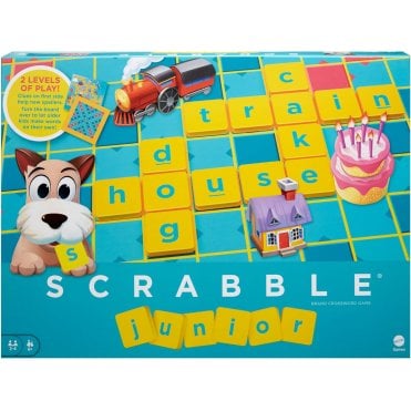 Mattel Games Scrabble Junior, Kids Crossword Board Game