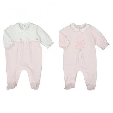 Bow Babygrow Set Of Two