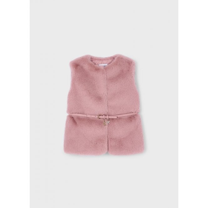 Mayoral Fur Gilet with Belt