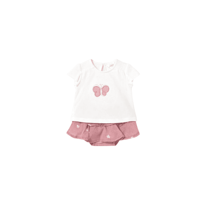 Mayoral Newborn girl skirt and top set