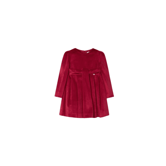 Mayoral Pleated Velvet Dress